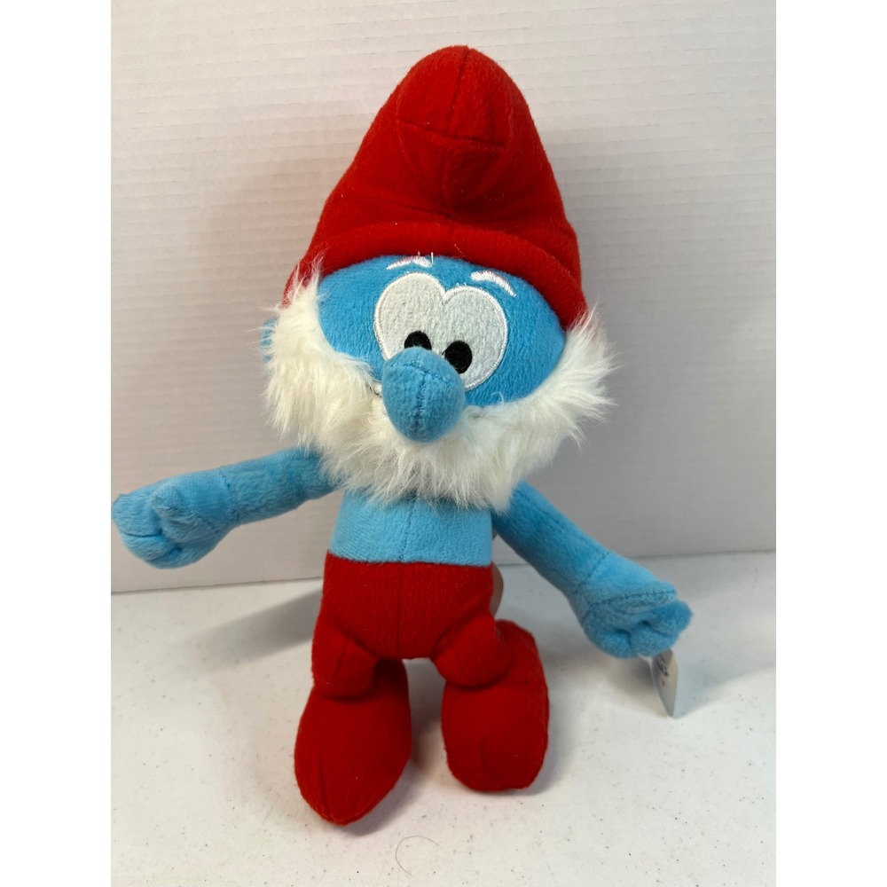 Papa Smurf Plush Stuffed Toy 2010 Nanco The Smurfs Red Hat 13 Inch NWT